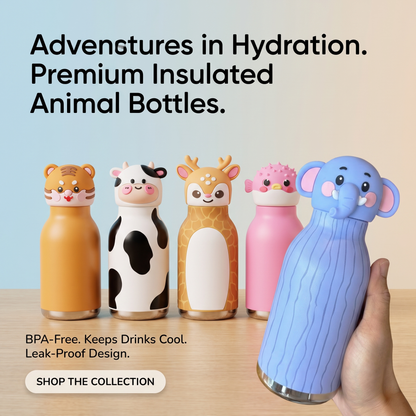 Kids Animal Insulated Stainless Steel Water Bottle