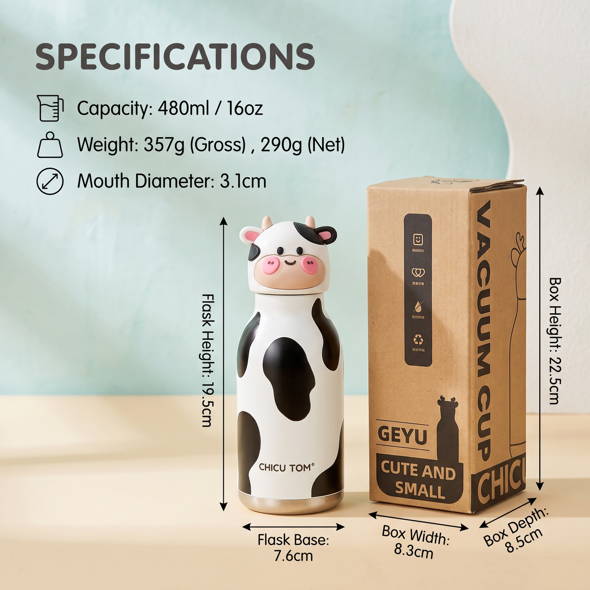 Kids Animal Insulated Stainless Steel Water Bottle