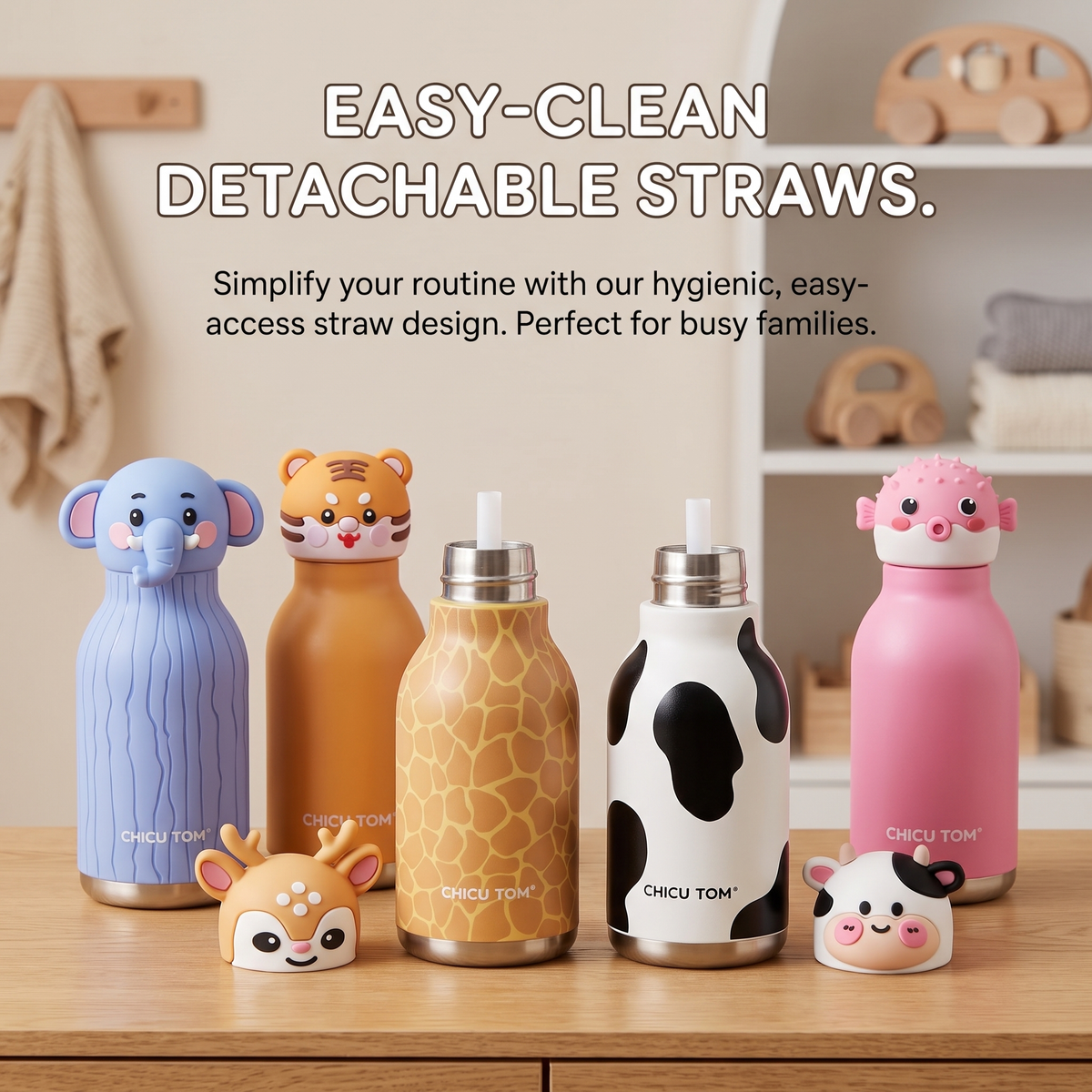 Kids Animal Insulated Stainless Steel Water Bottle