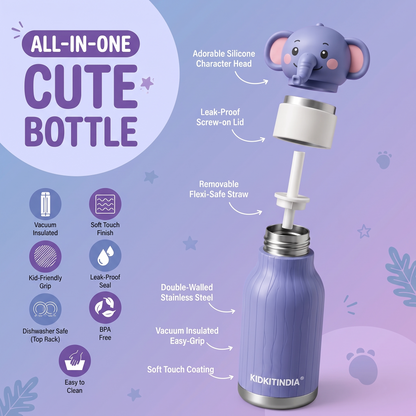 Kids Animal Insulated Stainless Steel Water Bottle
