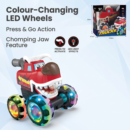 Press & Go Animal Monster Truck with LED Wheels