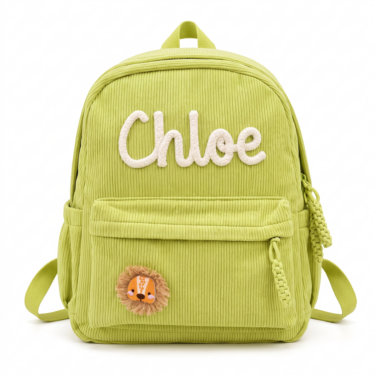Personalised Kids Corduroy Backpack with Knitted Name