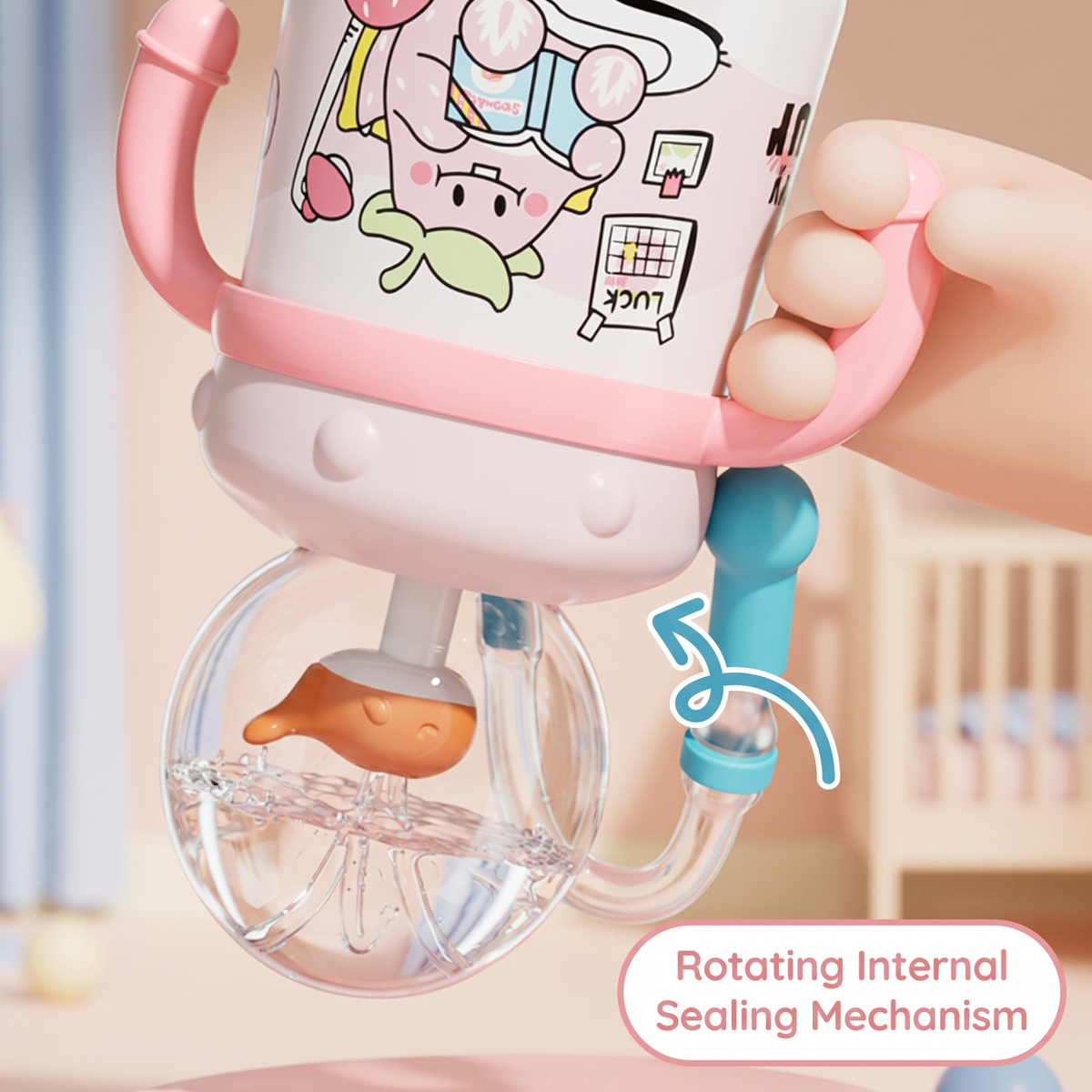 Whale Fountain Sippy Cup for Kids