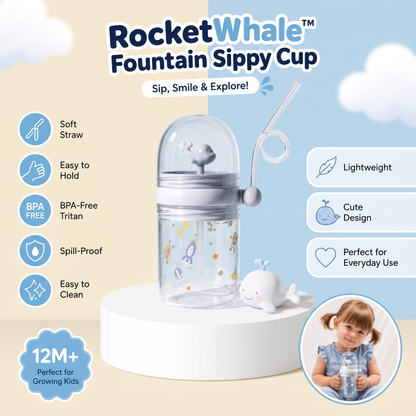 Whale Fountain Sippy Cup for Kids