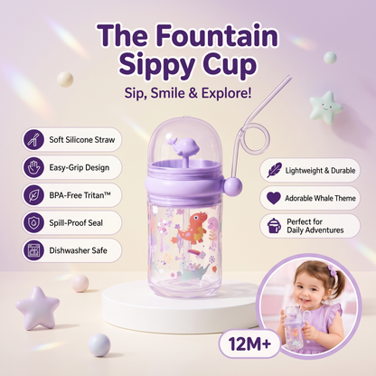 Whale Fountain Sippy Cup for Kids