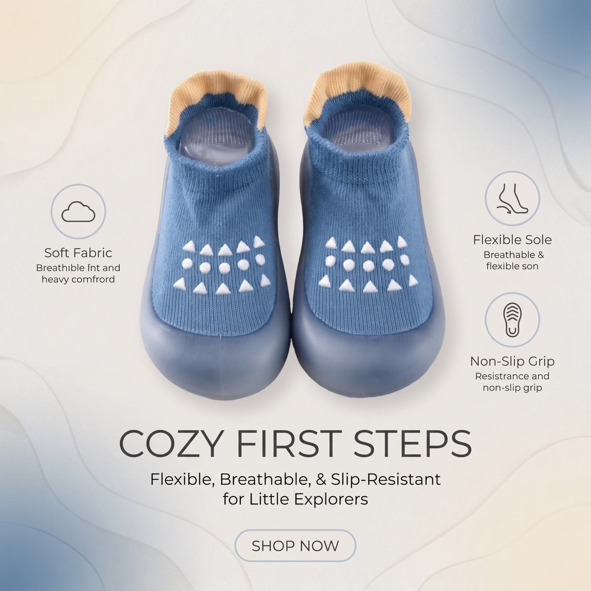Soft Sole Baby Sock Shoes for First Steps