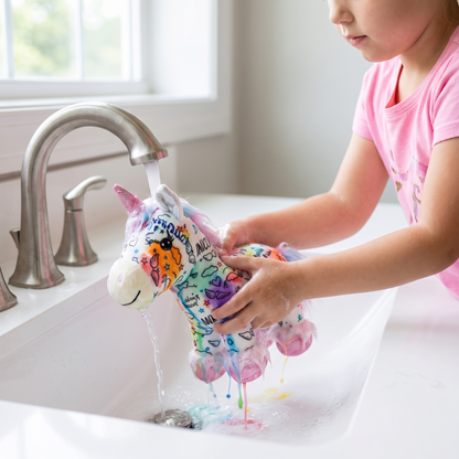Washable Colour Your Own Unicorn Plush with 12 Markers