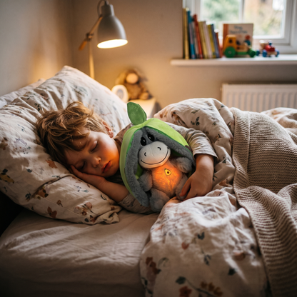 Breathing Donkey Bedtime Plush Cuddly Toy with Music & Light