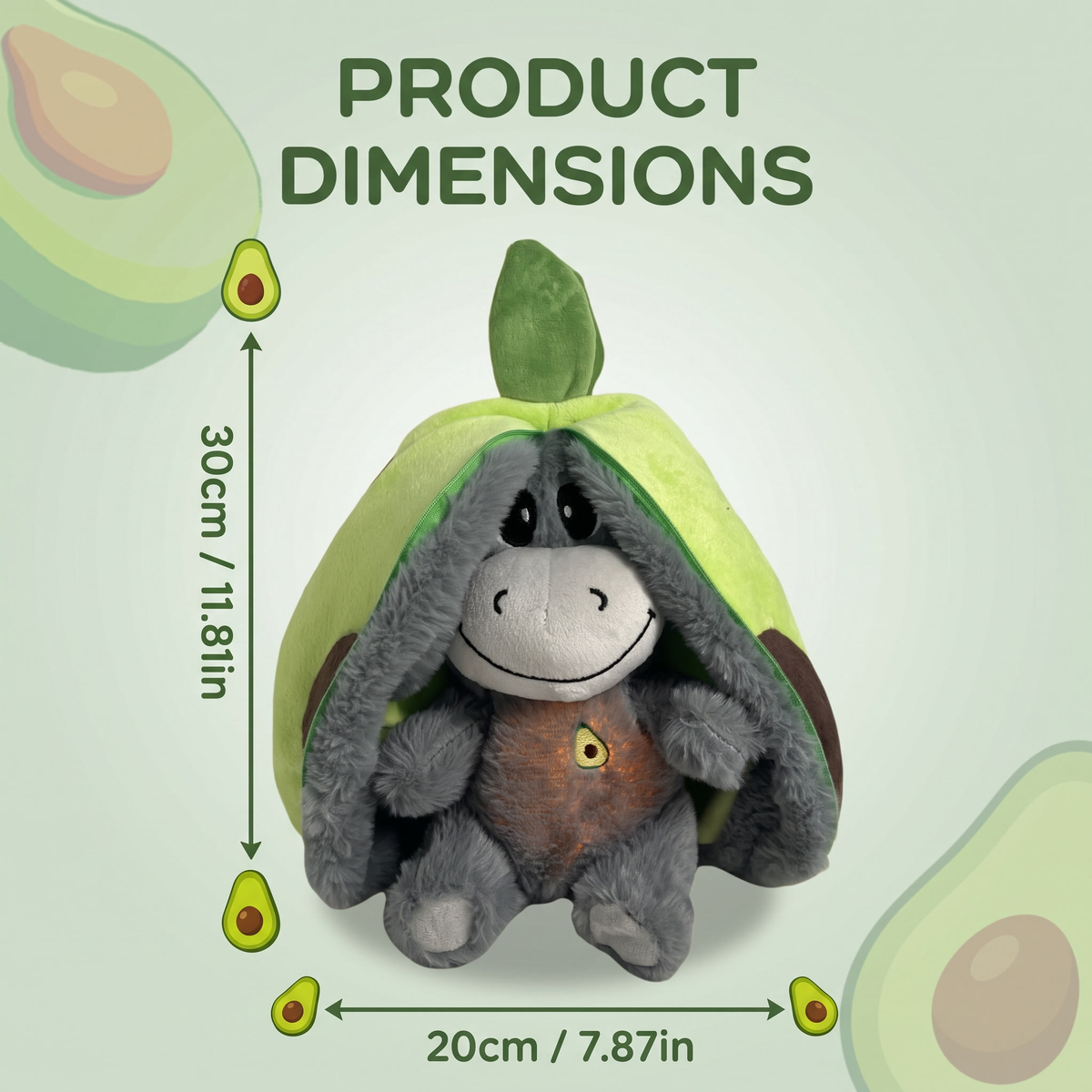 Breathing Donkey Bedtime Plush Cuddly Toy with Music & Light