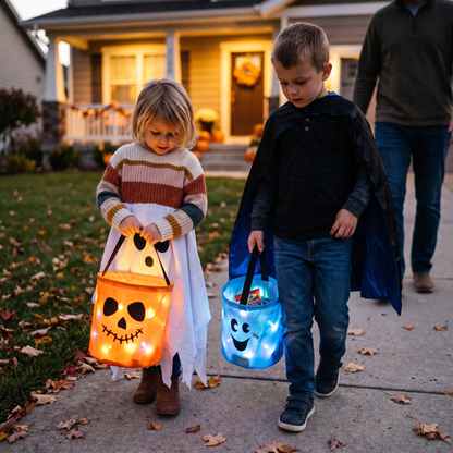 Light Up Halloween Trick or Treat Bucket for Kids