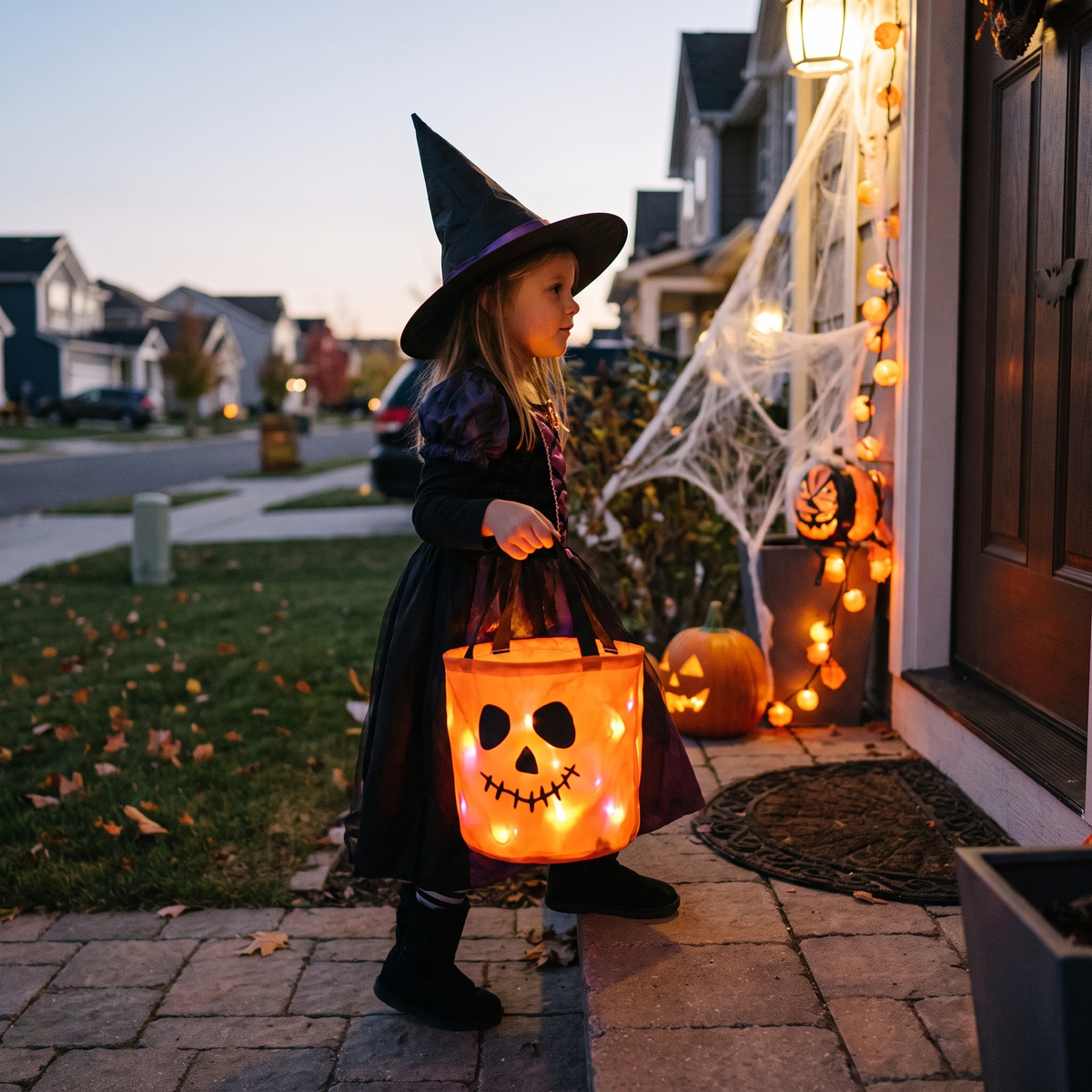 Light Up Halloween Trick or Treat Bucket for Kids