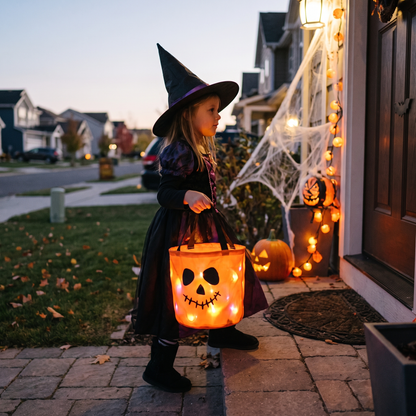 Light Up Halloween Trick or Treat Bucket for Kids