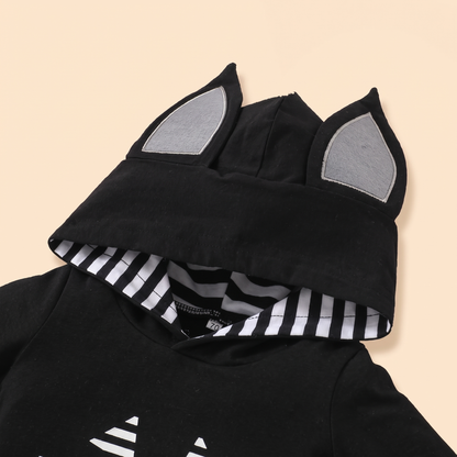 Baby Bat Halloween Romper with Wings & Ears