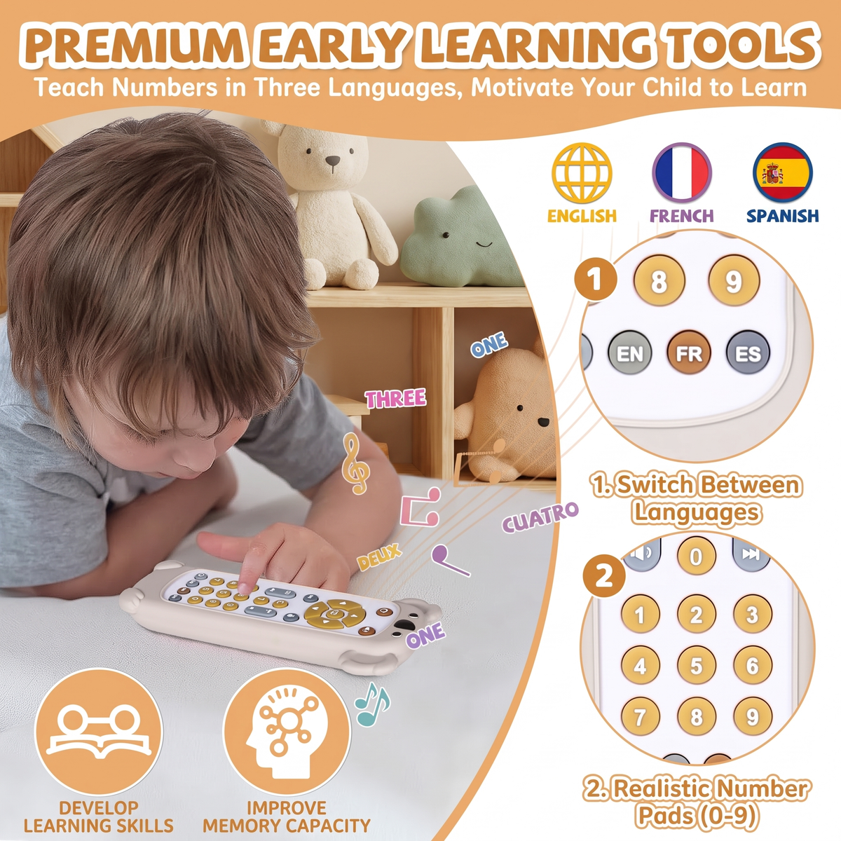 Interactive Baby Remote Control with Lights & Sounds