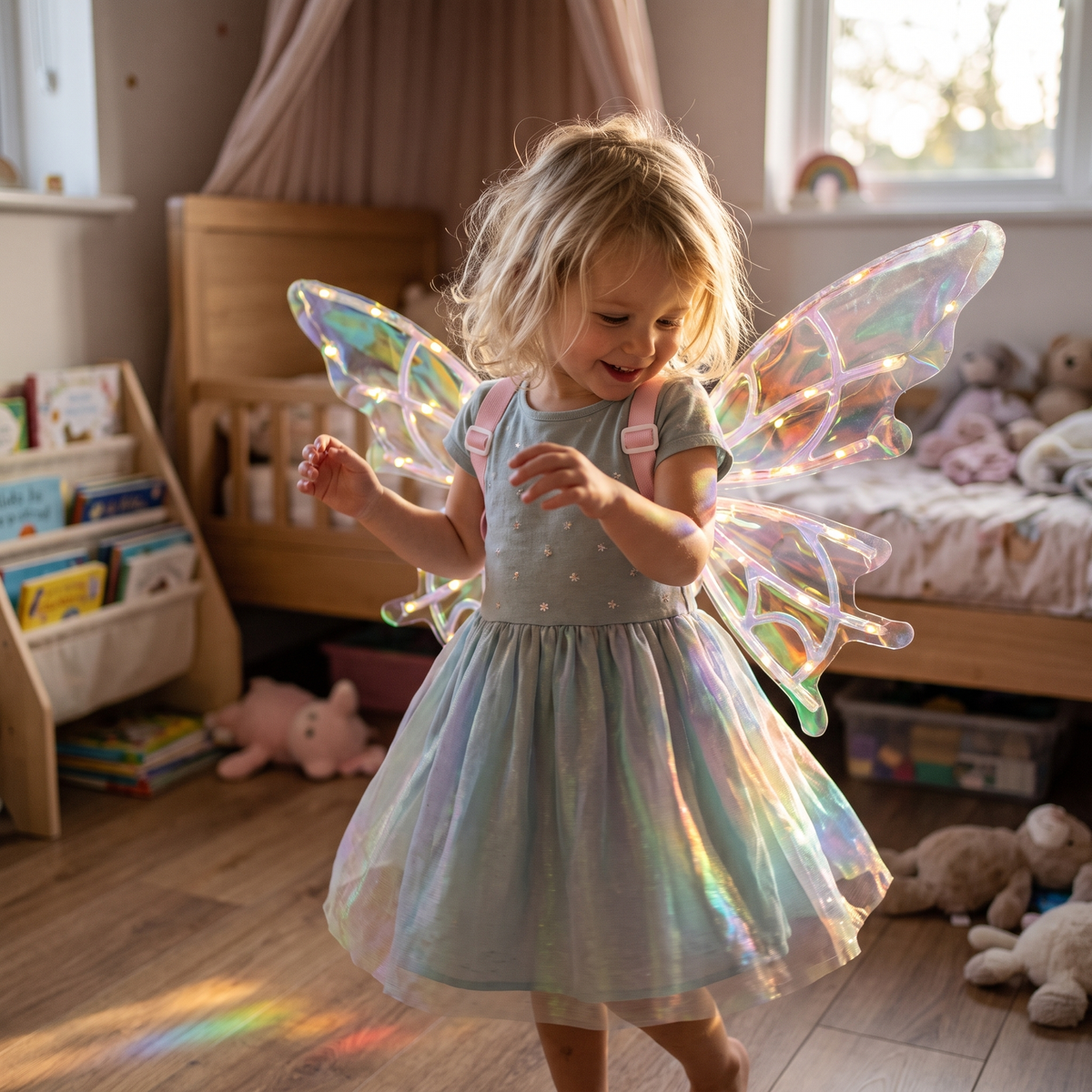 Light Up Moving Fairy Wings with Music