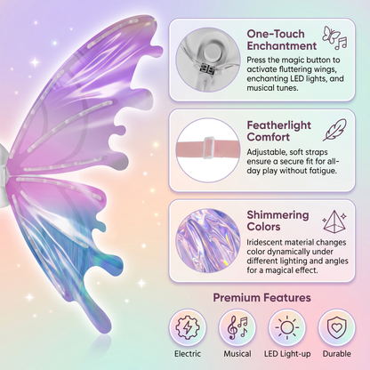 Light Up Moving Fairy Wings with Music