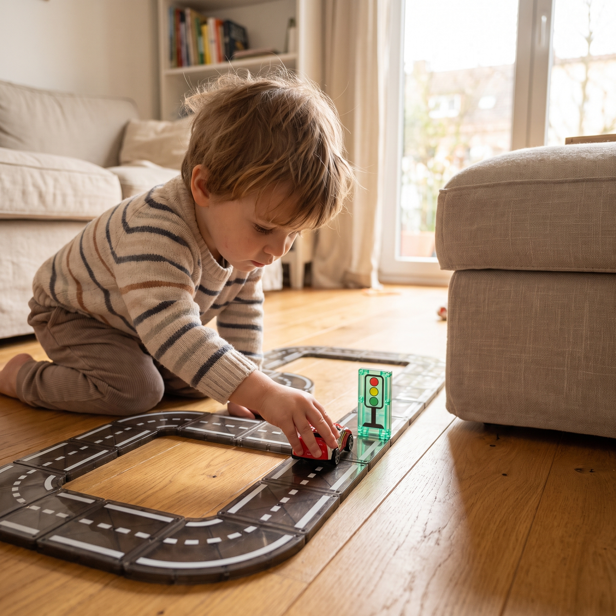 Kids Magnetic Road Building Set 22 Pieces