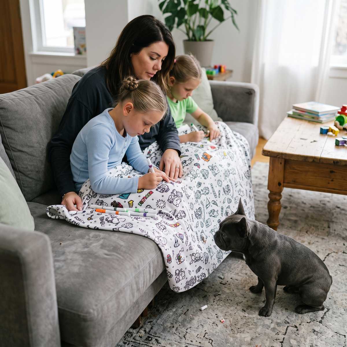 Colour Your Own Sherpa Fleece Blanket