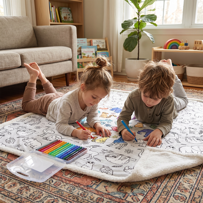 Colour Your Own Sherpa Fleece Blanket