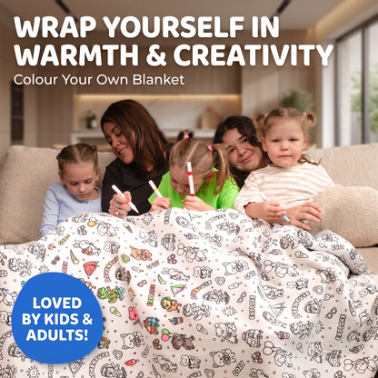 Colour Your Own Sherpa Fleece Blanket