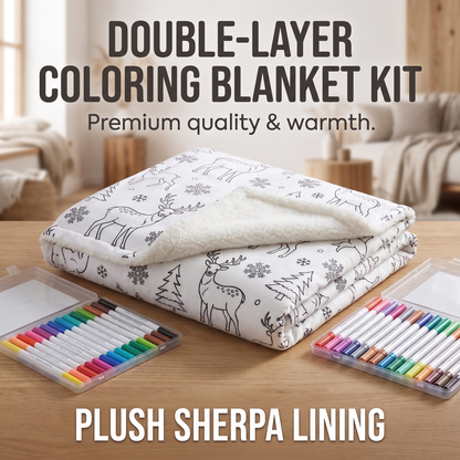 Colour Your Own Sherpa Fleece Blanket