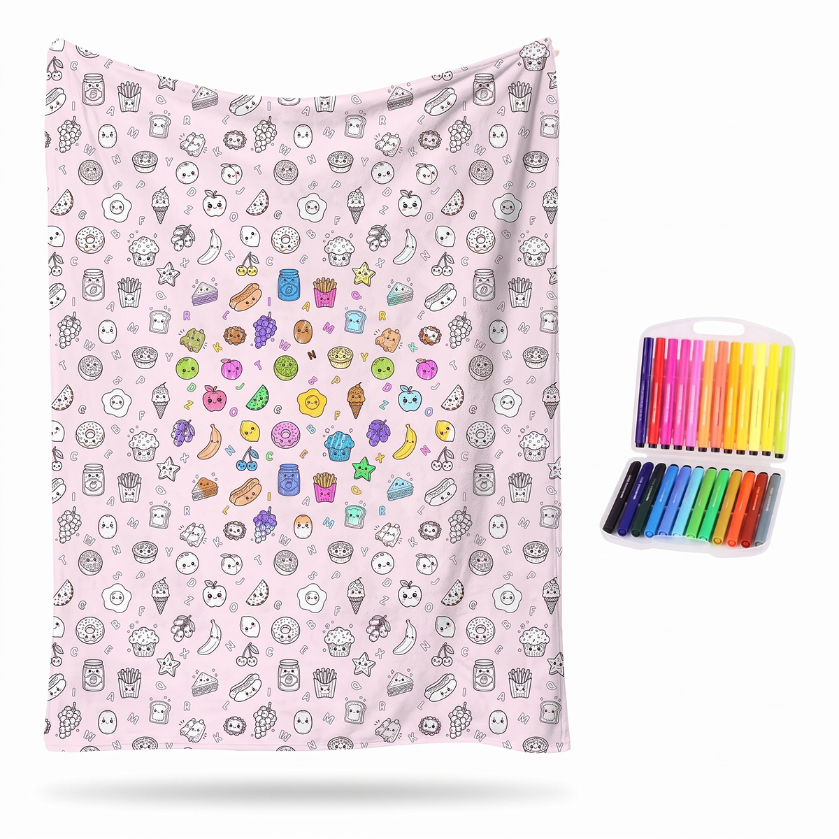 Colour Your Own Sherpa Fleece Blanket