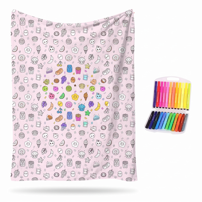 Colour Your Own Sherpa Fleece Blanket