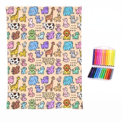 Colour Your Own Sherpa Fleece Blanket