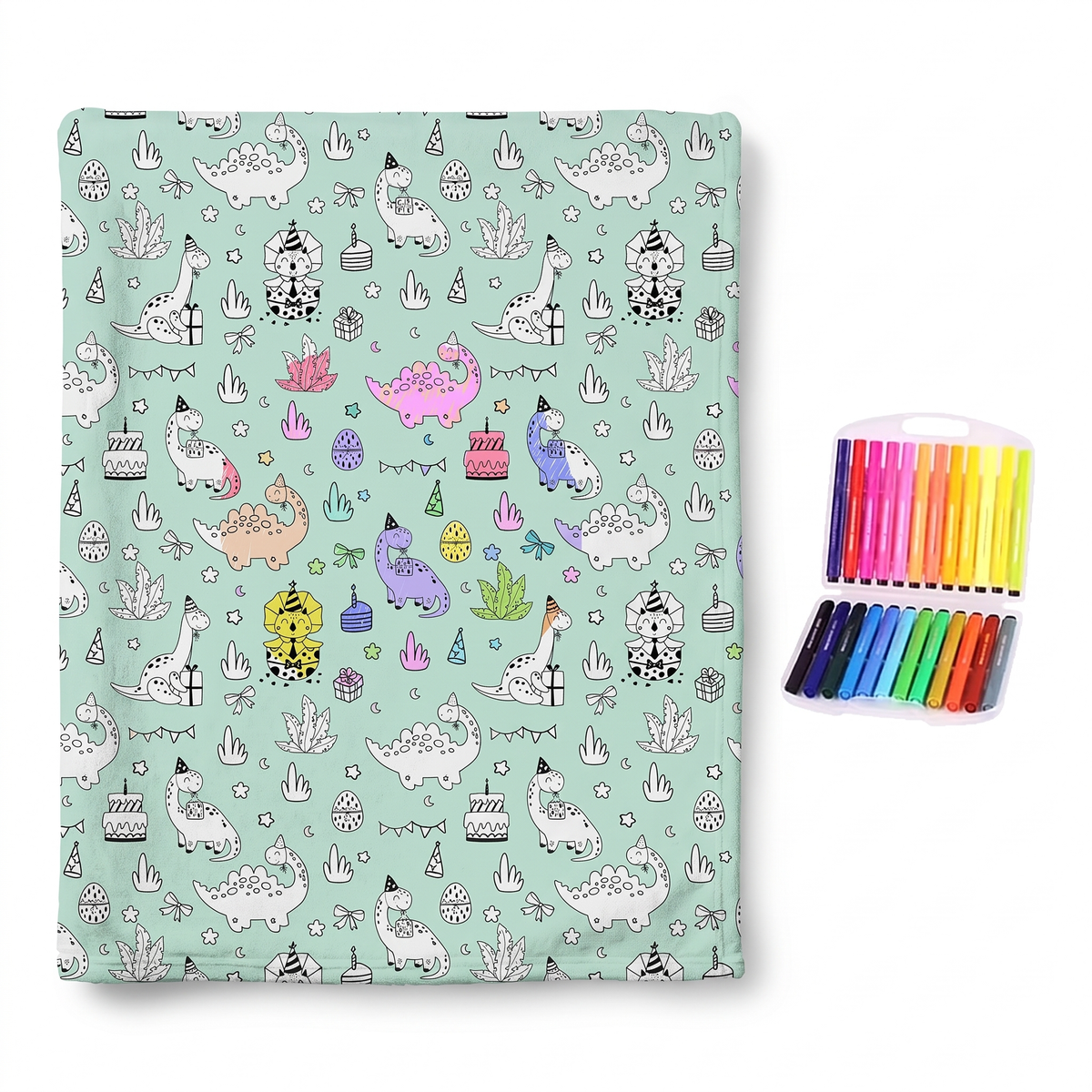 Colour Your Own Sherpa Fleece Blanket