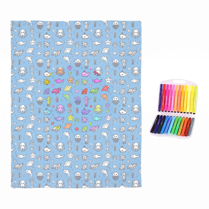 Colour Your Own Sherpa Fleece Blanket
