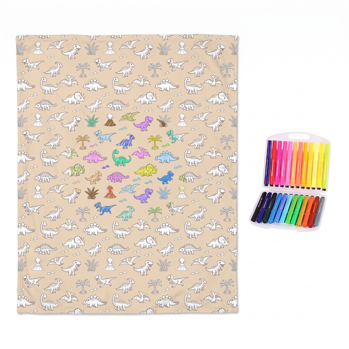 Colour Your Own Sherpa Fleece Blanket