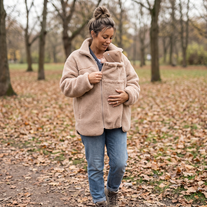 2 in 1 Teddy Maternity & Babywearing Jacket
