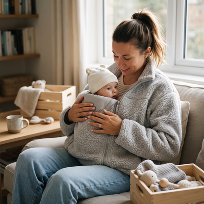 2 in 1 Teddy Maternity & Babywearing Jacket