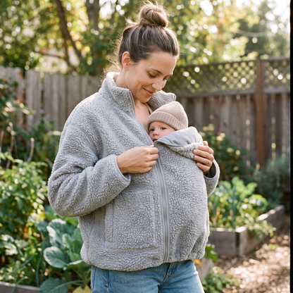 2 in 1 Teddy Maternity & Babywearing Jacket
