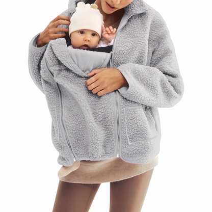 2 in 1 Teddy Maternity & Babywearing Jacket
