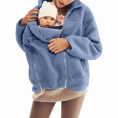 2 in 1 Teddy Maternity & Babywearing Jacket