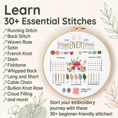 Complete Embroidery Starter Kit for Beginners