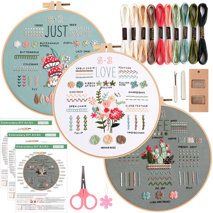 Complete Embroidery Starter Kit for Beginners