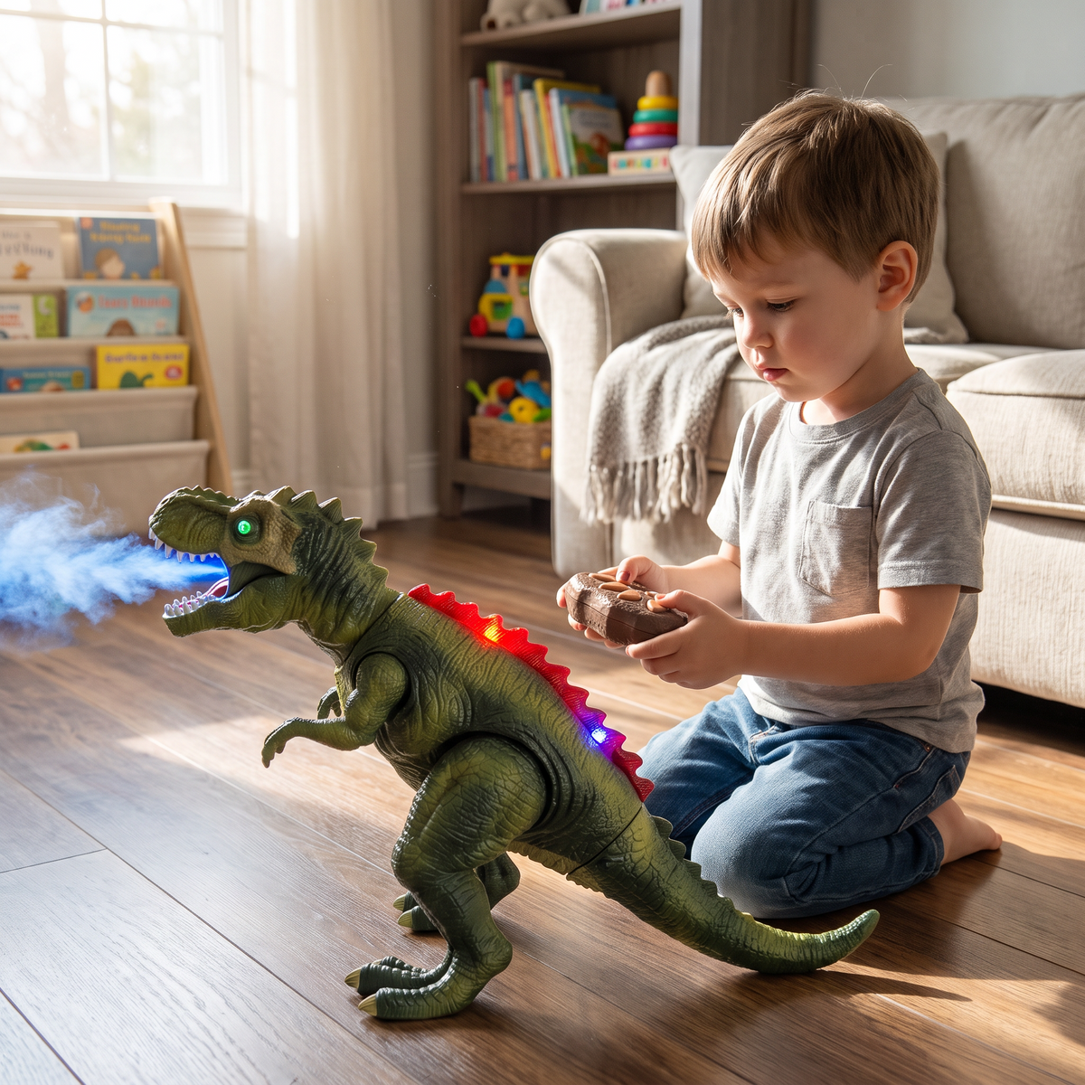 Remote Control T Rex with Mist & LED Lights
