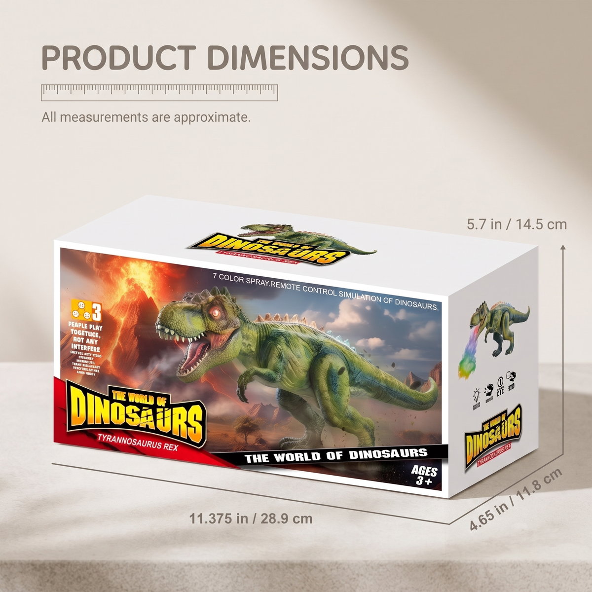 Remote Control T Rex with Mist & LED Lights