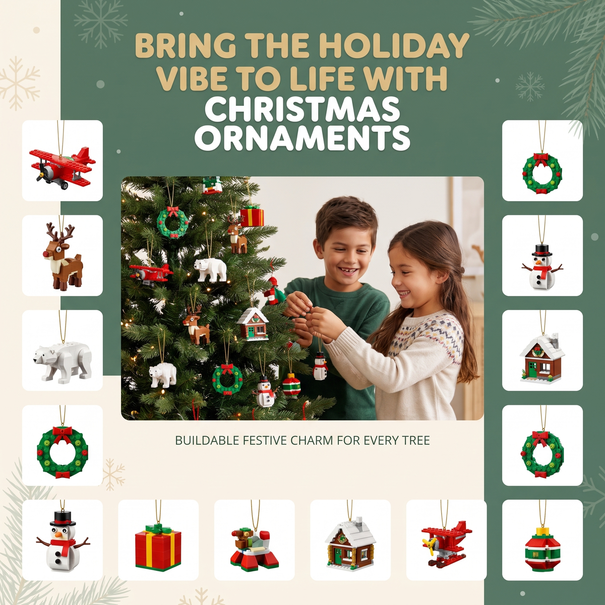 Christmas Building Block Advent Calendar with 24 Surprises