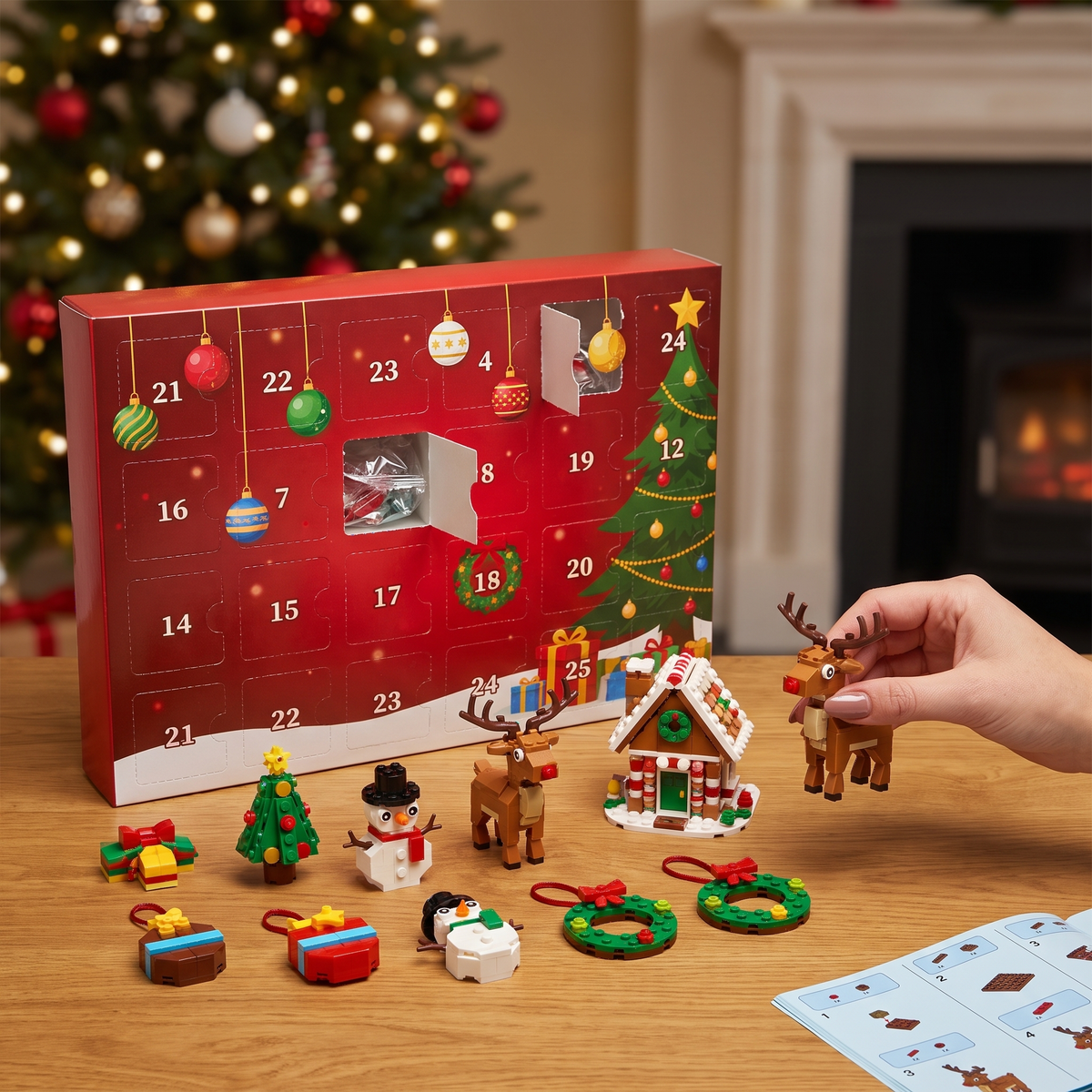 Christmas Building Block Advent Calendar with 24 Surprises