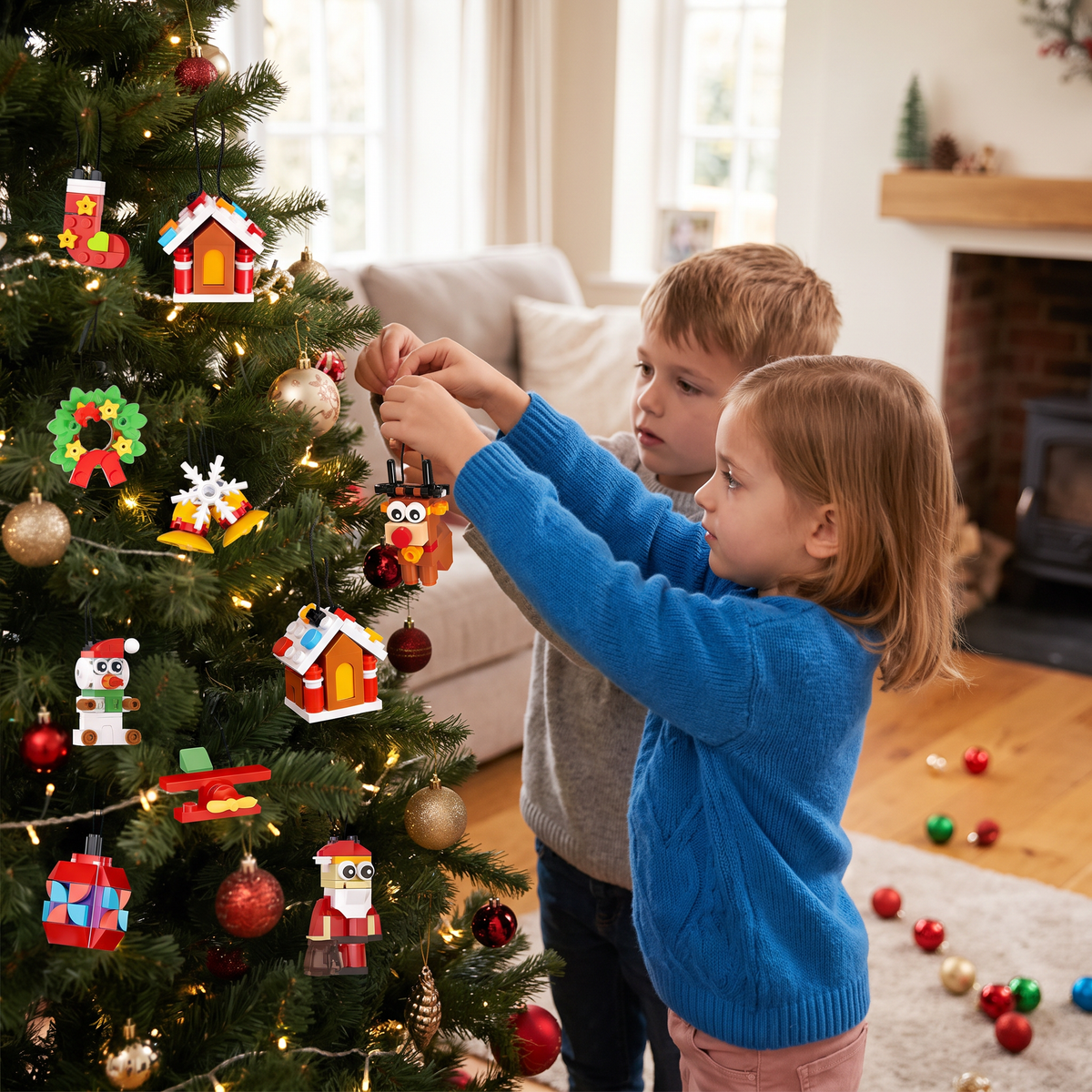 Christmas Building Block Advent Calendar with 24 Surprises