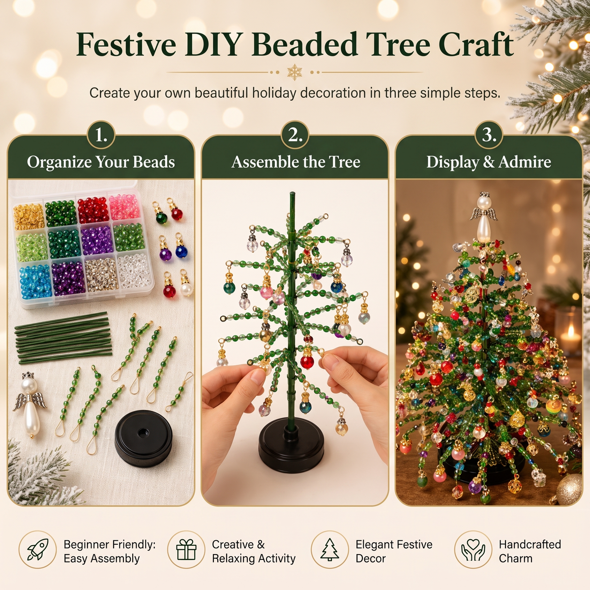 DIY Beaded Christmas Tree Kit