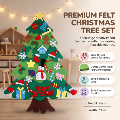 Decorate Your Own Felt Christmas Tree with Lights