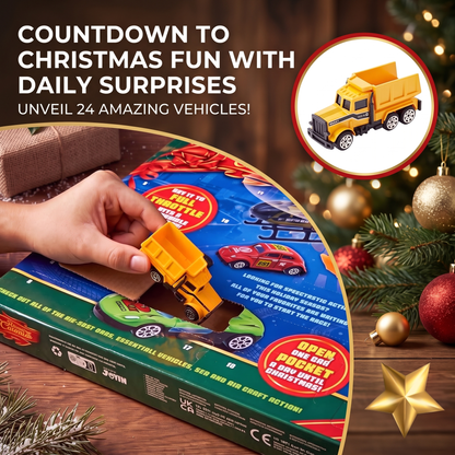 Die Cast Car Advent Calendar with 24 Vehicles