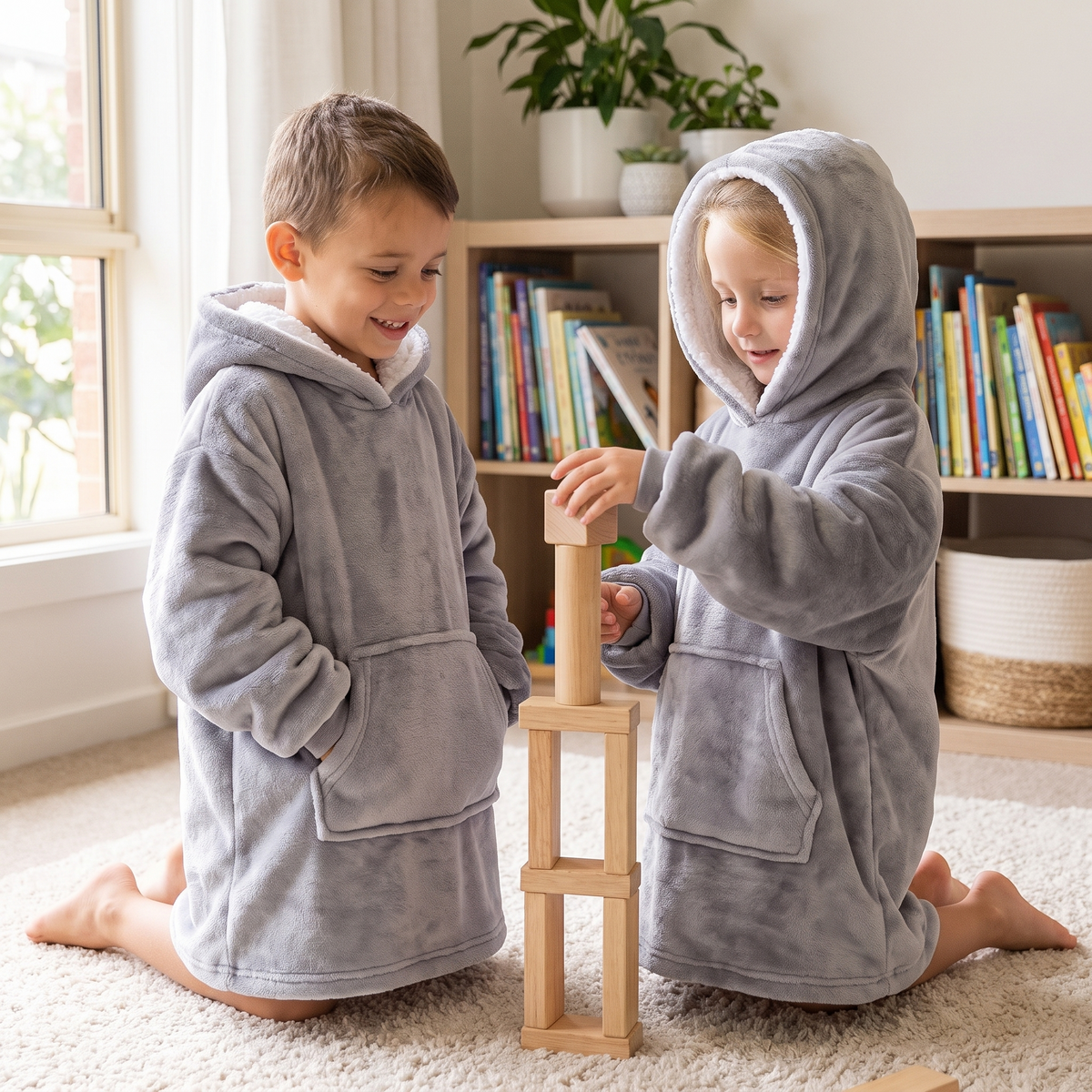 Kids Oversized Sherpa Hoodie – The Ultimate Wearable Blanket