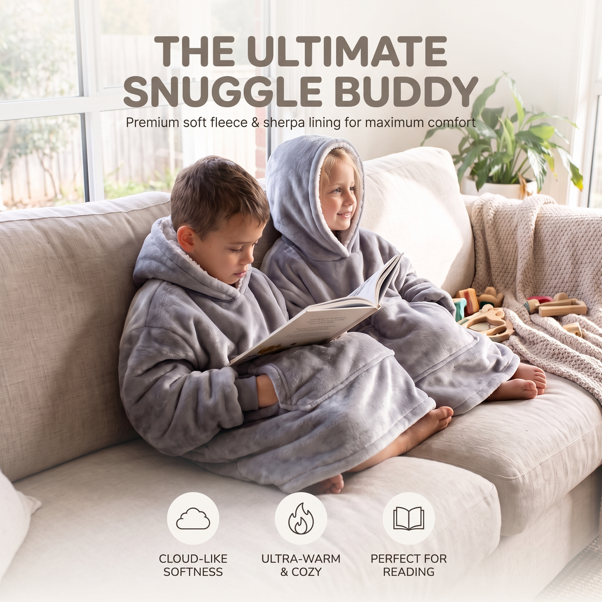Kids Oversized Sherpa Hoodie – The Ultimate Wearable Blanket