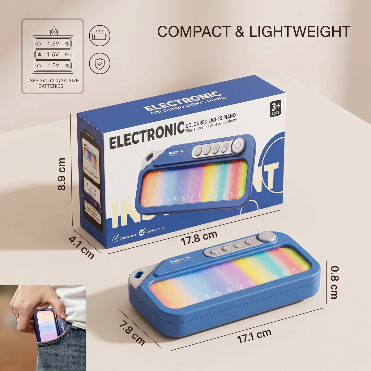 Light Up Learning Piano with 7 Interactive Game Modes