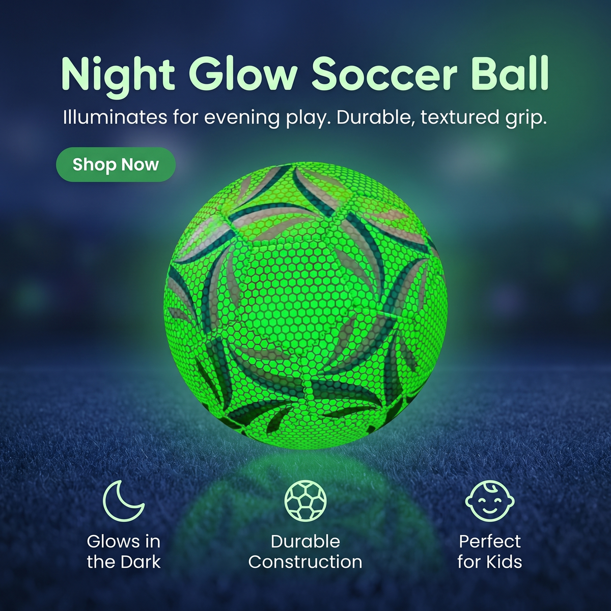 Glow in the Dark football Ball for Outdoor Football Fun